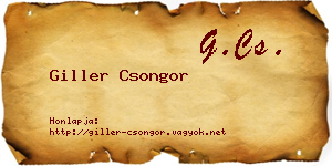 Giller Csongor névjegykártya
